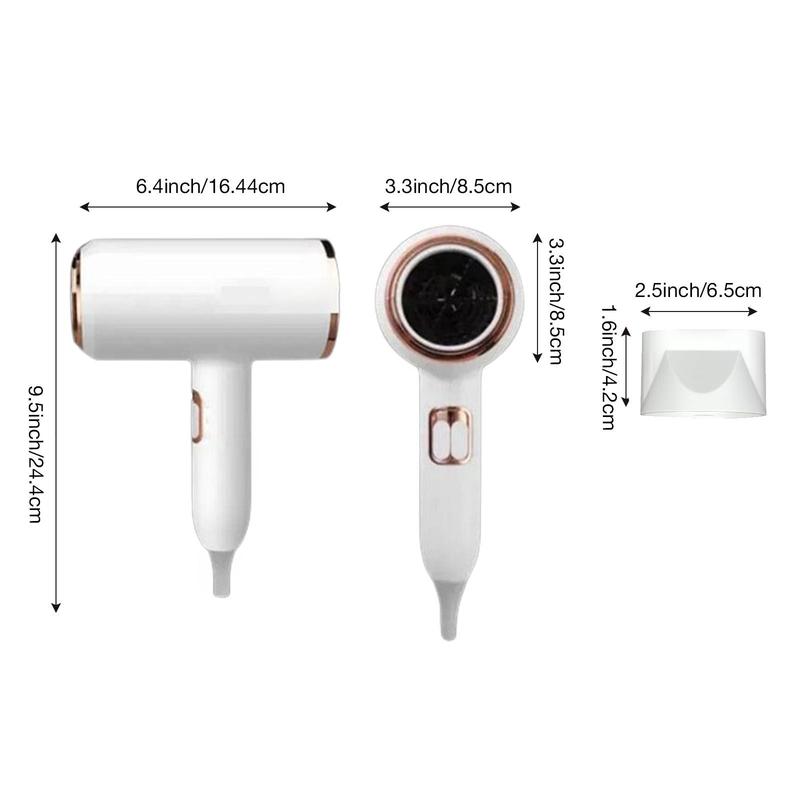 Negative Ion Hair Dryer, Constant Temperature Hair Care Hair Blow Dryer, Fast Drying Hair Dryer with Nozzle, Professional Hair Dryer for Home & Salon Use