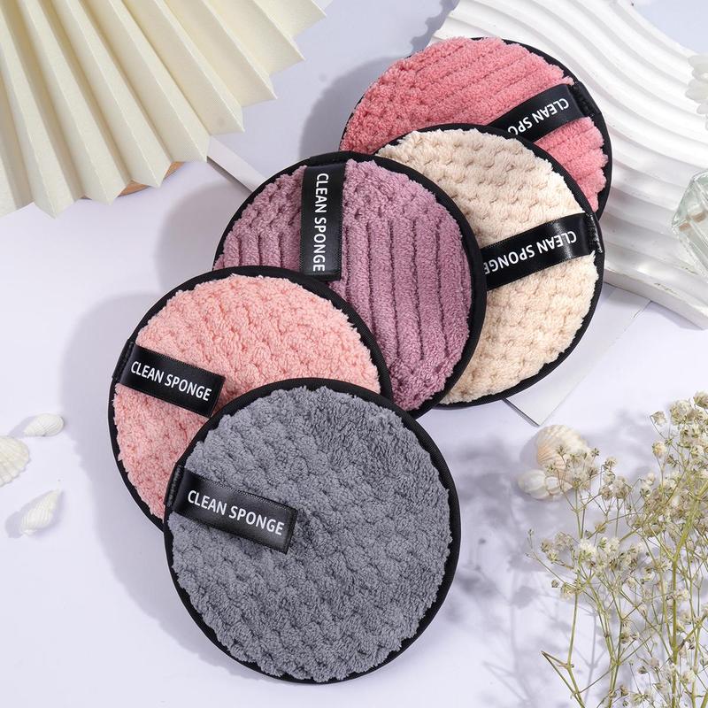 MAANGE Makeup Remover Puff Set, 20pcs set Including 5 Large Round+5 Large Square+5 Medium Round+5 Small Round Puffs, Makeup Remover Tool, Facial Cleaning Tool, Makeup Accessories, Christmas Gift