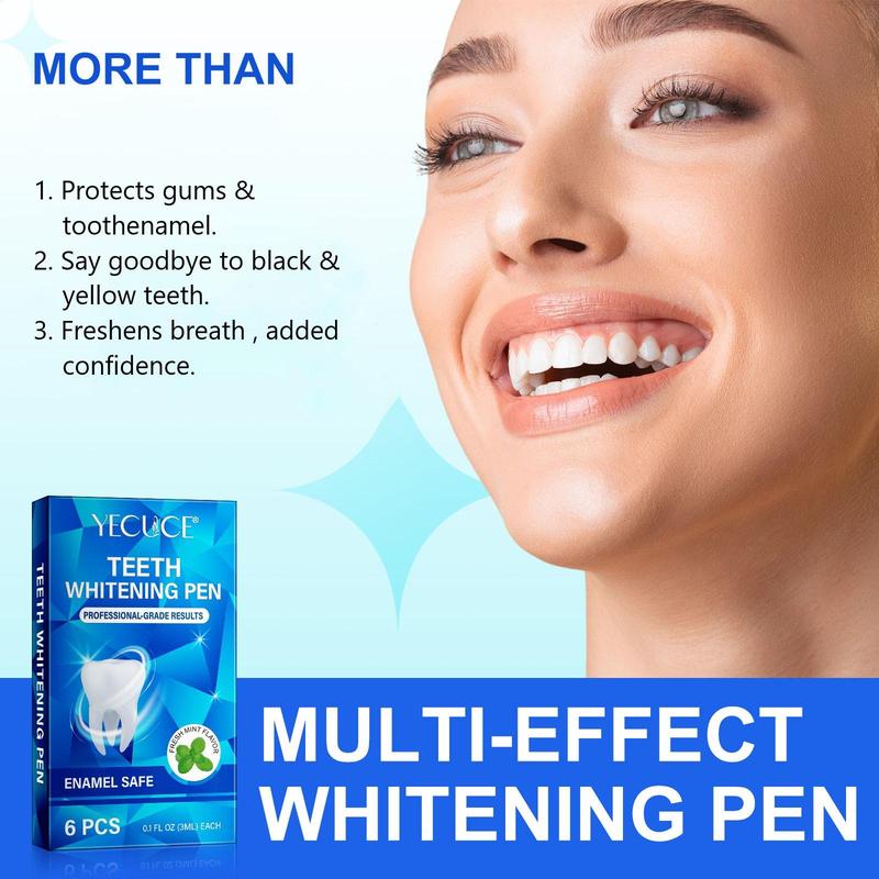 Teeth Brightening Pen, 6 Counts box Teeth Care Products, Professional Teeth Care Products for Men & Women, Oral Care Product for Daily Use