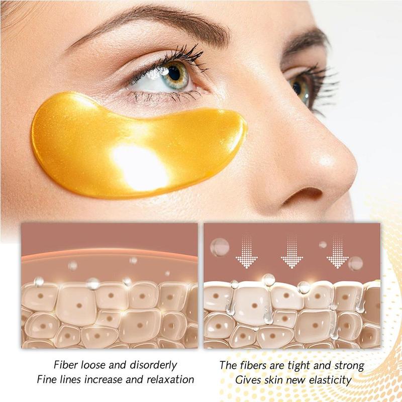 24k Gold Eye Mask, Moisturizing Eye Care Mask, 1 2 Boxes Eye Lifting Mask, Eye Care Product for Women & Men, Skin Care Product for Daily Use