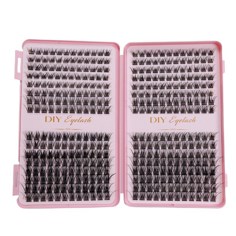 Mixed Length Individual False Eyelashes, 384pcs set Natural Look Eyelash Extensions, Self Grafting Curl Eyelashes, Eye Makeup Enhancement False Eyelashes