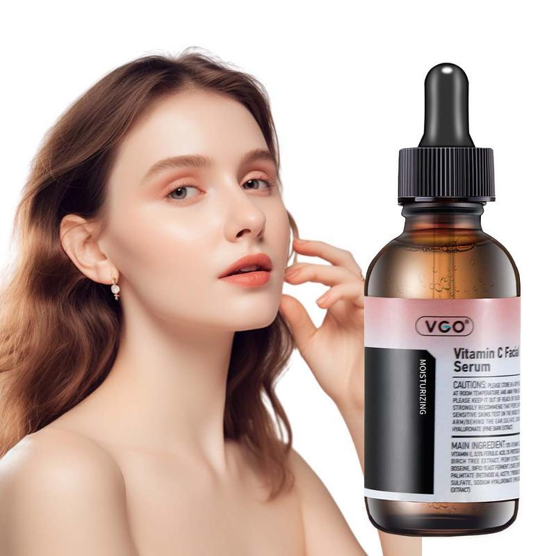 VGO Vitamin C Facial Serum 30 ml and Snail Mucin 92% Moisturizer Daily Facial Gel Cream, 50 g 1.76 oz For Dry and Sensitive Skin, Cleansing Milk, Moisturising, Skin Care, Hyaluronic Acid, Skin Repairing, Comforting