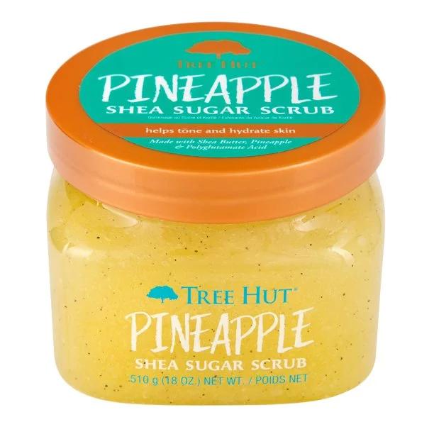 Tree Hut Shea Sugar Exfoliating Body Scrub Pineapple, 18 oz