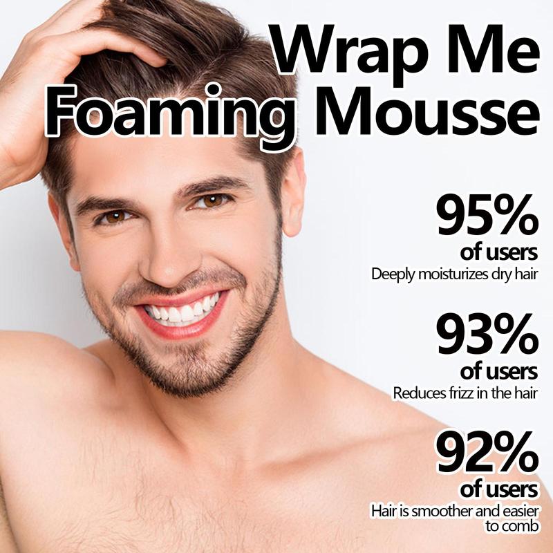 Hair Foaming Mousse, Moisturizing Hair Styling Mousse with Coconut & Shea Oil, Hair Care & Styling Product for Women & Men Daily Use