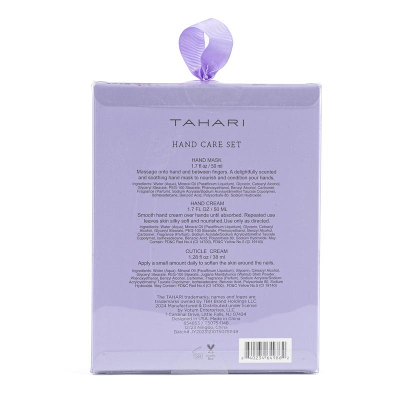 Tahari Lavender Spa Set for Women - Hand Cream, Hand Mask, Cuticle Scru & Lotion Gift Set - Birthday Gifts for Women