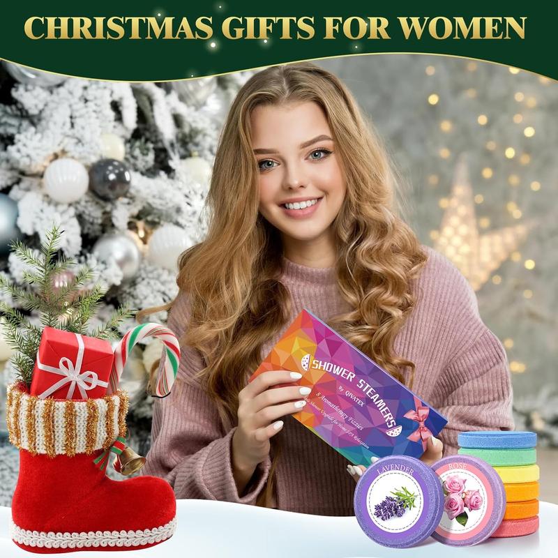 Gifts for Women: Shower Steamers Aromatherapy (8 Scents), Christmas Gifts for Women Stocking Stuffers, Birthday Gifts for Women, Mom, Teen Girls, SPA Self Care Relaxation Stress Relief Shower Bombs