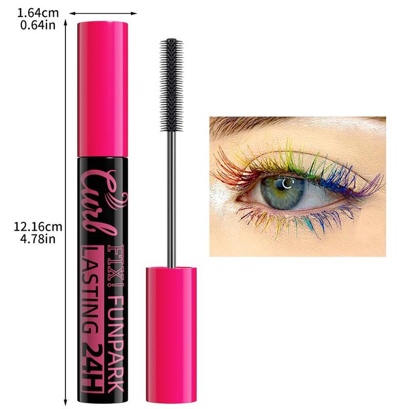 Waterproof Color Mascara, 1 Count Long-lasting Highly Pigmented Eyelashes Mascara, Eyelashes Lengthening Volumizing, Professional Eye Makeup Products