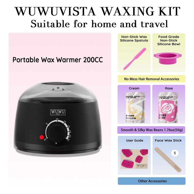 Professional Waxing Kit, 1 Set 2 Sets Waxing Warming Pot & Tool Accessories for Women & Men Full Body All Skin Types Home Use,  Hair Removal Waxing Kit  for Women