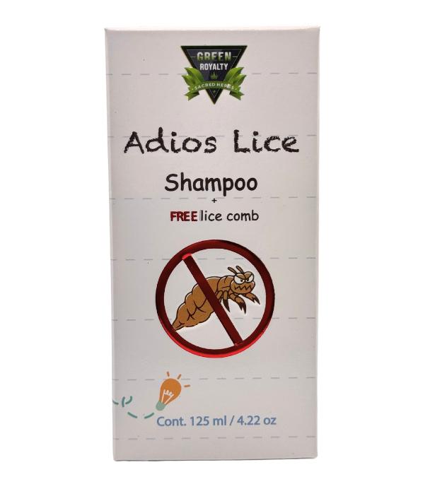 Green Royalty Adios Lice Shampoo for Lice Removal (125ml) - Anti Piojos Scalp Treatment comfort haircare