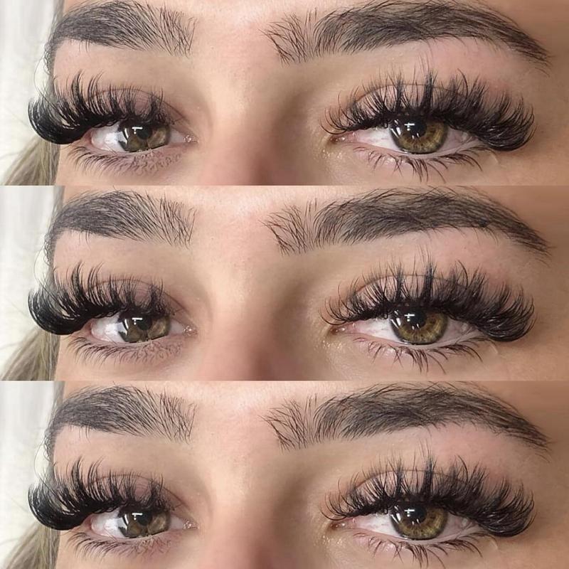 Fluffy False Eyelashes, Short Cat Eye Faux Cluster Lashes, Natural Curling Eyelashes Extensions, Volumized False Lashes for Eye Makeup Enhancement