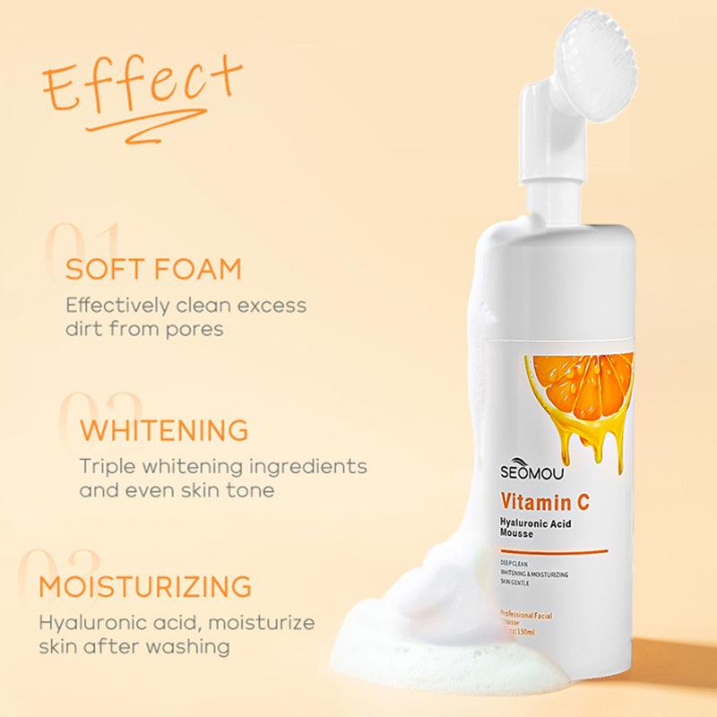 150ml SEOMOU vitamin C Brightening Facial SkincareCleanser,,Comfort Deep CleansingHydrating Facial Cleanser