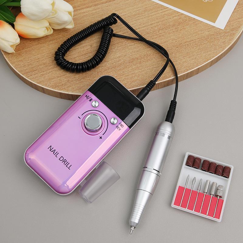 Professional Electric Nail Drill Machine, 1 Set Portable Nail File Manicure Tools, Rechargeable Nail Drill for Gel Nails Polish, Nail Supplies