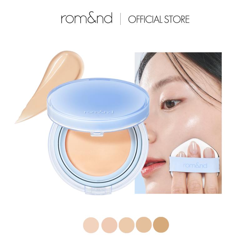 [rom&nd Official Shop] rom&nd Bare Water Cushion (5 Shades) Moisture Peach,  korean cushion foundation, Moisturizing Moisturizing Aluminum