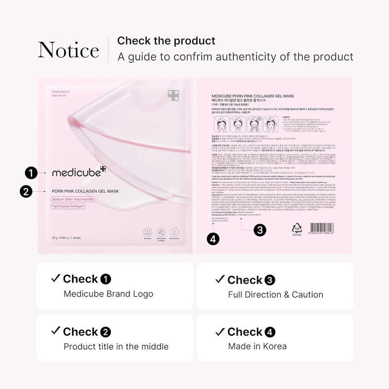 Medicube Salmon DNA PDRN Pink Collagen Jelly Gel Mask | Overnight Face Mask for Glass Glow Skin- Elasticity, Hydrating, Firming and Moisturizing | Korean Skincare, 28G, 1Ea Medicube