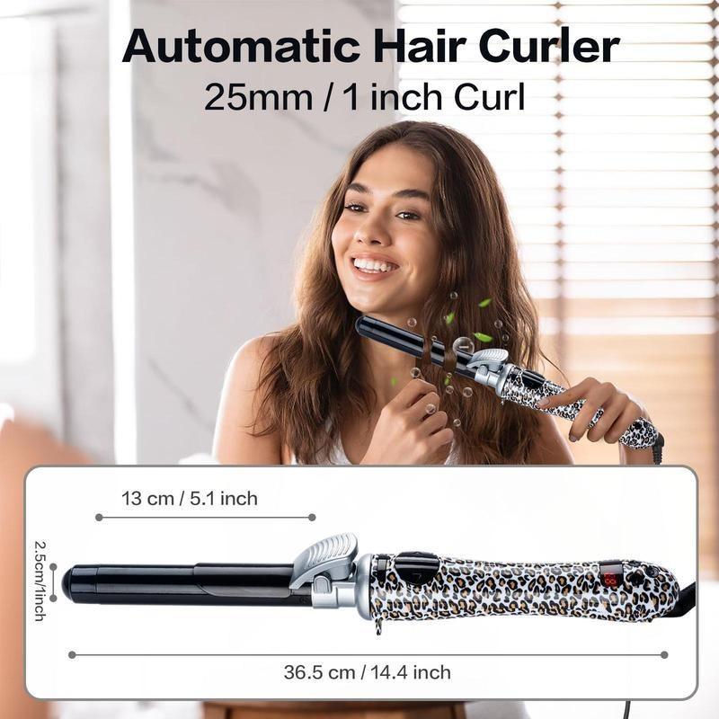 Automatic Rotating Hair Curler, 1 Count Adjustable Temperature Hair Curling Iron, Hair Styling Tool for Women & Girls