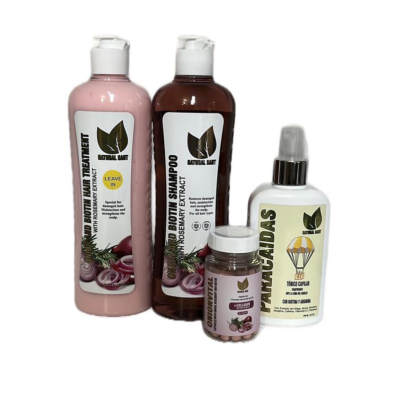 Bundle Natural sant Anticaida Shampoo, Conditioner, and Tonic Set for Haircare Moisturize Hydrate