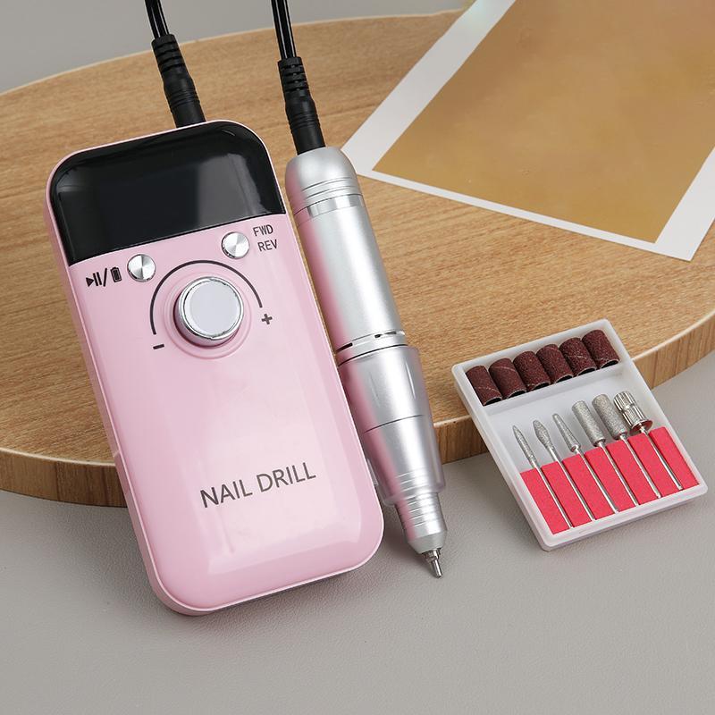 Professional Electric Nail Drill Machine, 1 Set Portable Nail File Manicure Tools, Rechargeable Nail Drill for Gel Nails Polish, Nail Supplies