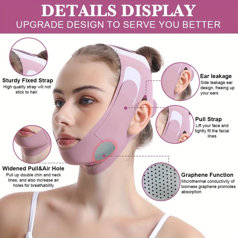 NEW Double Chin Strap V Line Lifting Mask,breathable thin, comfortable lift double chin face band, reusable V-line Face Lift Band for home - facial care gift for mom,christmas gift Adjustable Skincare Skincare Skincare Contour Daily Tightening