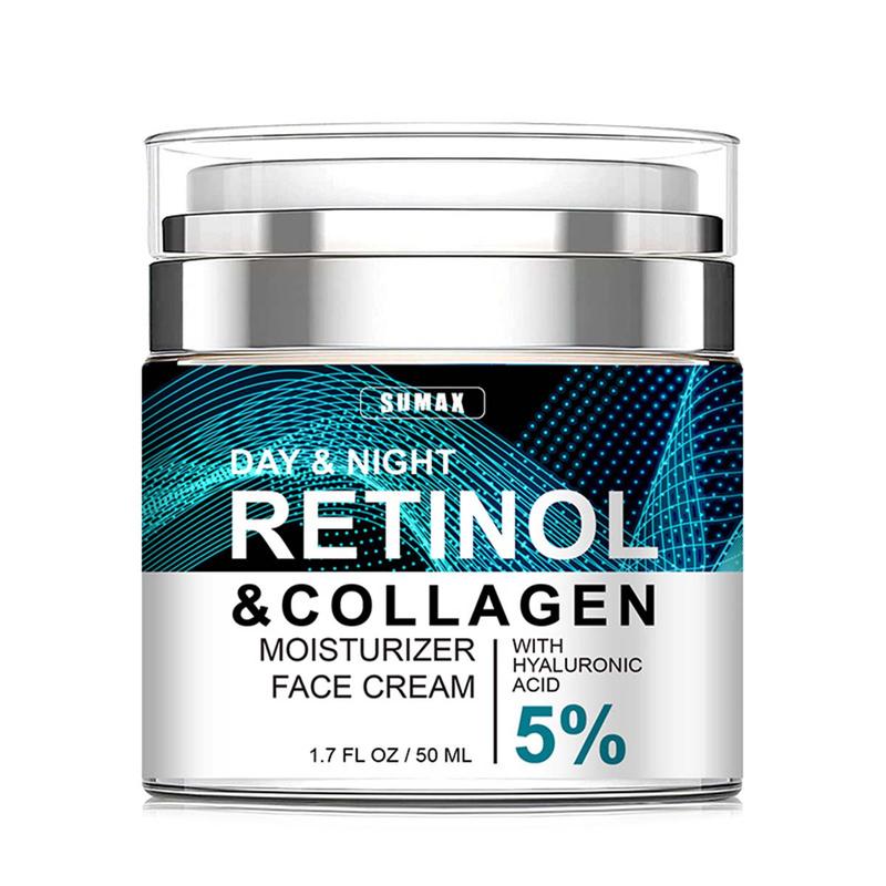 Collagen Face Moisturizer- Collagen Botanical Stem Cells Cream for Skin with Retinol, Niacinamide, Hyaluronic Acid - Anti-Aging Day & Night Cream