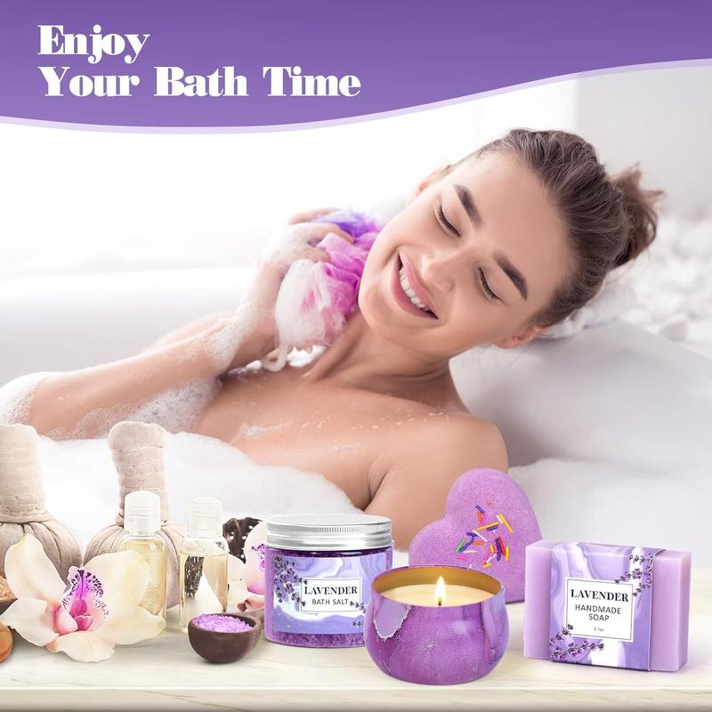 Christmas Gifts Set for Women,Self Care Basket Bath Sets for Women ,Relaxing Spa Gift Basket Set for Her Mom Sister Wife  Friend Happy Birthday Gifts Basket for Women