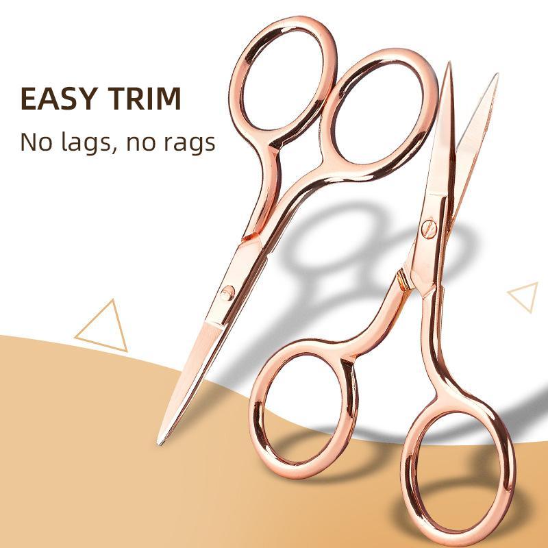 Stainless Steel Eyebrow Trimmer, Multifunctional Eyebrow Shaping Tool, Eyelash Scissors, Nose Hair Trimmer, Safety Eyebrow Trimmer for Women