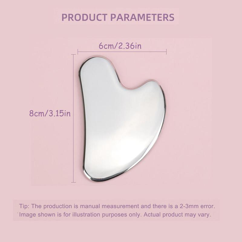 Heart Shaped Skincare Stainless Steel Gua Sha Scraper, Comfort Facial Lifting & Firming Massage Tool, Manual Facial Massage Scraper, Professional Skin Care Tool for Women, Trending Products, Summer Gift, Face Sculpting Tool, Christmas Gift