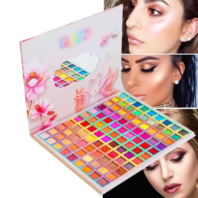 99 Colors Makeup Eyeshadow Palette, Professional Waterproof Matte Glitter Makeup Pallet Colorful Powder Rainbow Colors Eye Makeup Gift