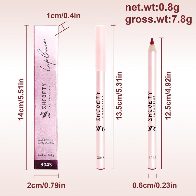 Non-Stick Matte Lip Liner, Long Lasting Lip Liner Pencil, Easy Coloring Lip Liner Pen for All Occasions Lip Makeup, Girls & Women Makeup Accessories