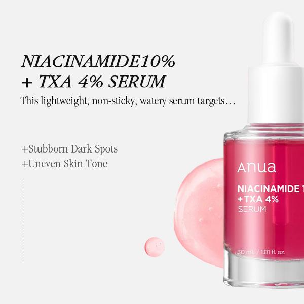 [Anua] Dark Spot Correcting Serum : 10% Niacinamide+ 4% Tranexamic Acid 1.01 fl.oz. (30ml) ｜ Discoloration Serum for Hyperpigmentation, Darkspots & Sunspots