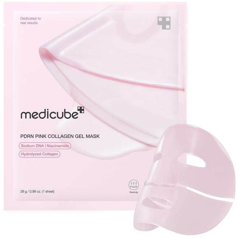 Medicube Salmon DNA PDRN Pink Collagen Jelly Gel Mask | Overnight Face Mask for Glass Glow Skin- Elasticity, Hydrating, Firming and Moisturizing | Korean Skincare, 28G, 1Ea Medicube