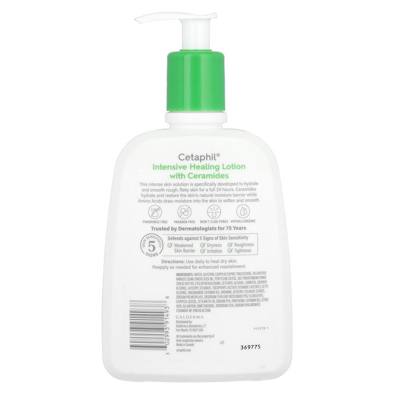 Cetaphil Intensive Healing Lotion with Ceramides, Fragrance Free, 16 fl oz (473 ml)