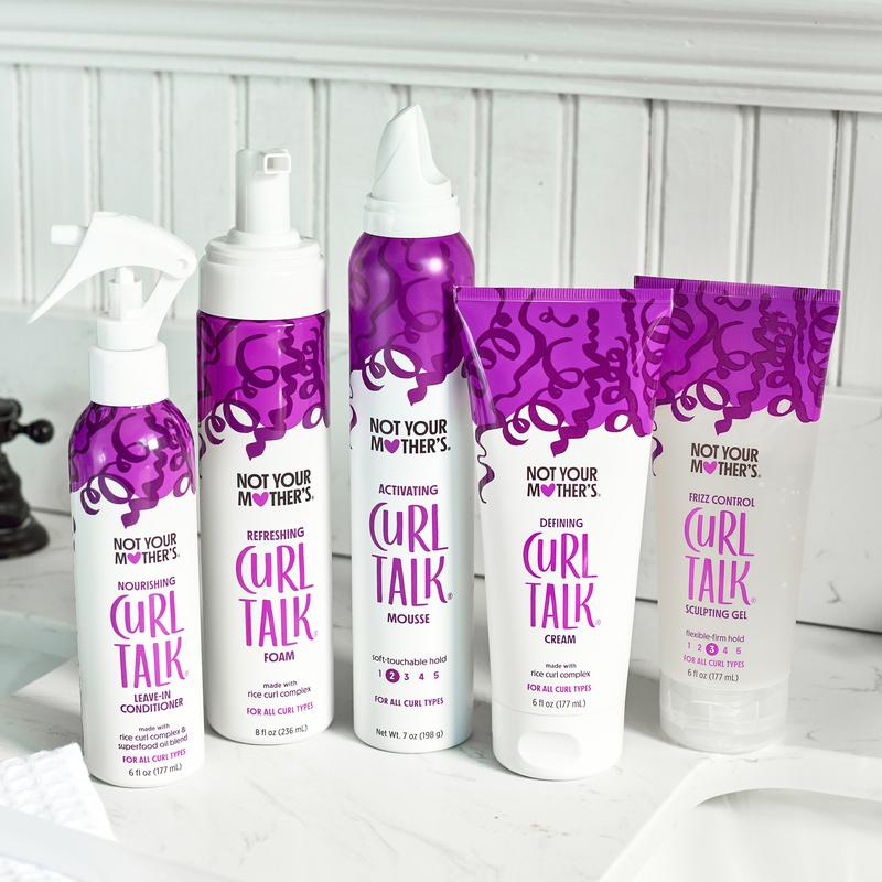 Not Your Mother's Curl Talk Curl Activating Hair Mousse for Lightweight Hold, 7 oz Gel Haircare