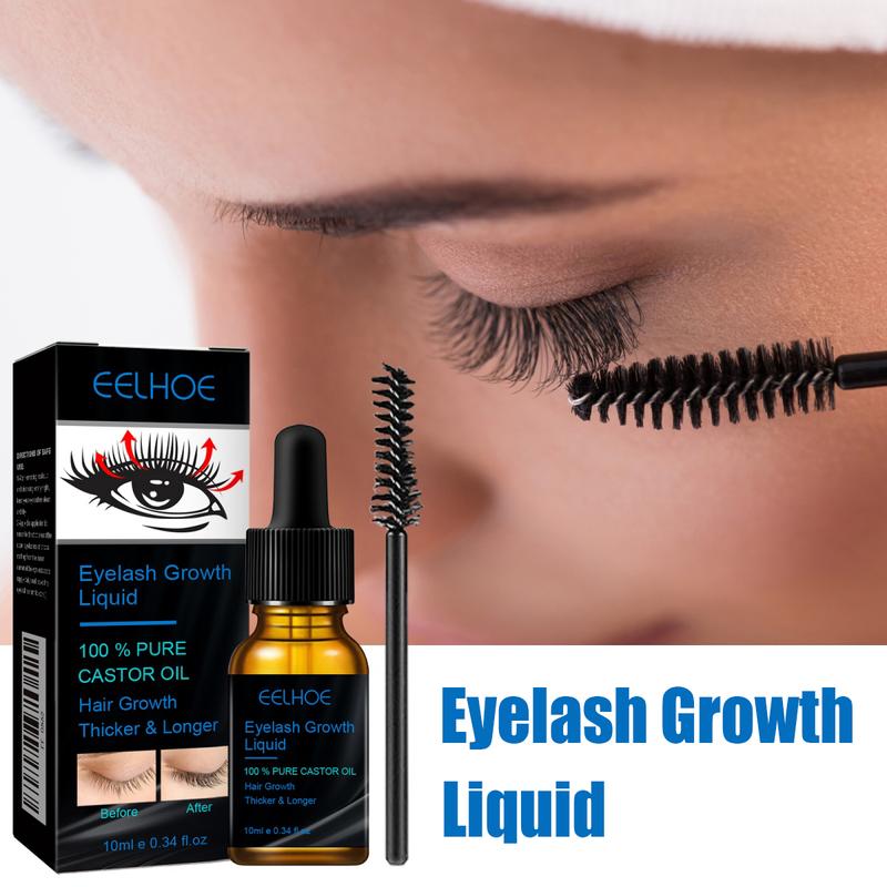 EELHOE Castor Oil Mascara 10ml Daily Natural Eyelash Curling Beautiful Makeup Gentle Moisturizing Care Liquid