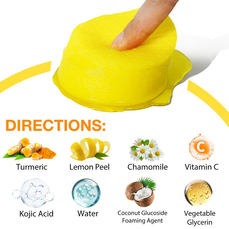 Yecuce Turmeric Kojic Acid Exfoliating Cleansing Pads Skincare Comfort (30 or 50 pads)