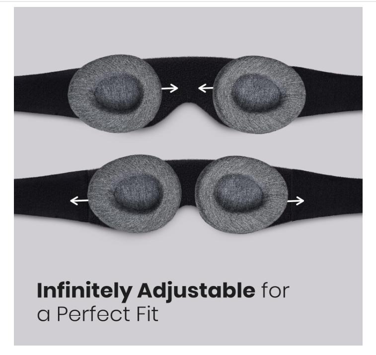 Sleep Mask - 100% Light Blocking Eye Mask, Zero Eye Pressure, Comfortable & Adjustable Sleeping Mask for Women Men