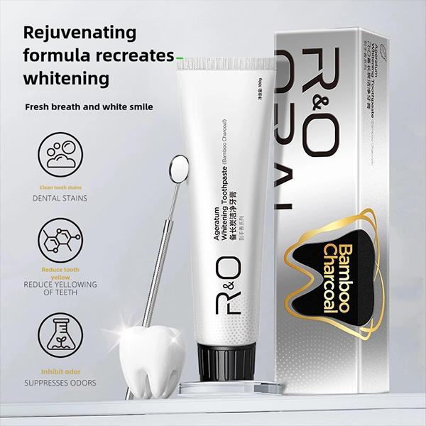 R&O Binchotan Whitening Toothpaste, Fresh Mint Toothpaste, Ginger Mint Toothpaste for Soothing and Repairing Sensitive Gums and Fragile Oral Cavities