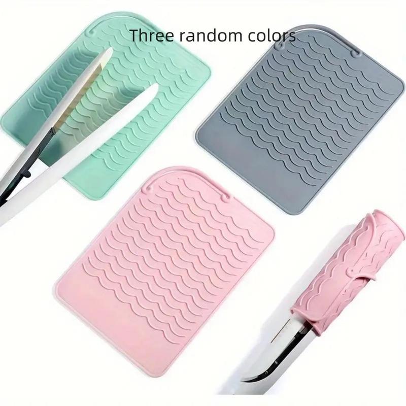 Heat Resistant Silicone Curling Iron Pad, 3 Counts Portable Anti-scald Hair Iron Mat for Hair Styling Tool