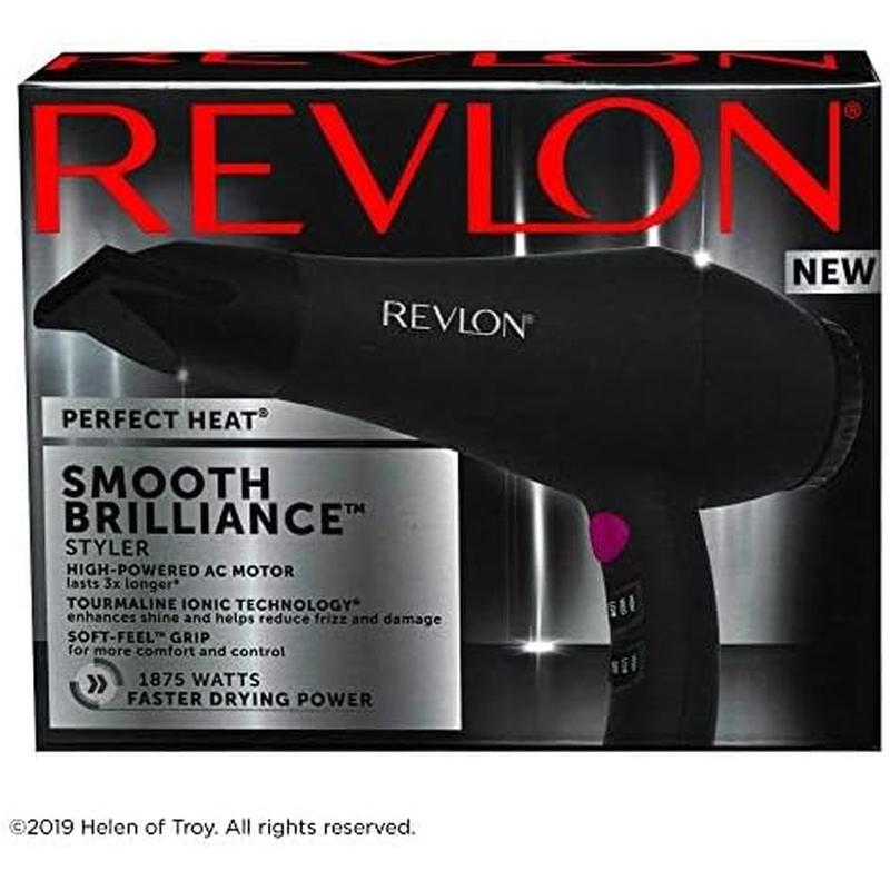 Revlon 1875W Smooth Brilliance AC Motor Hair Dryer | for Shiny, Smooth Hair Helen of Troy