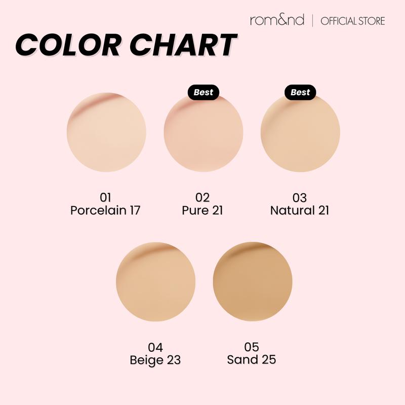 [rom&nd Official Shop] rom&nd Bare Water Cushion (5 Shades) Moisture Peach,  korean cushion foundation, Moisturizing Moisturizing Aluminum