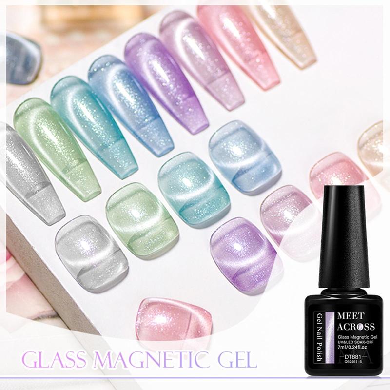 Cat Eye Gel Nail Polish Set with Magnetic Stick, 1 Set Soak Off UV French Cat Eye Gel for Christmas Gift, Nail Art & Nail Polish for Manicure Salon At Home