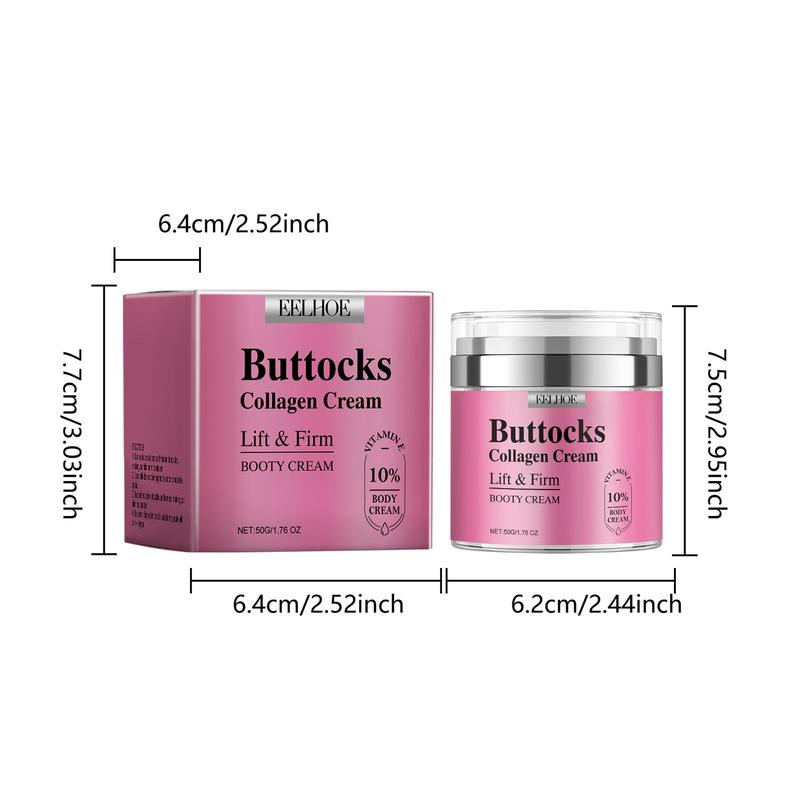 50g Collagen Butt Lift Cream, Moisturizing & Firming Hip Care Massage Cream, Hydrating Body Care Product for Women, Skin Care Product for Daily Use