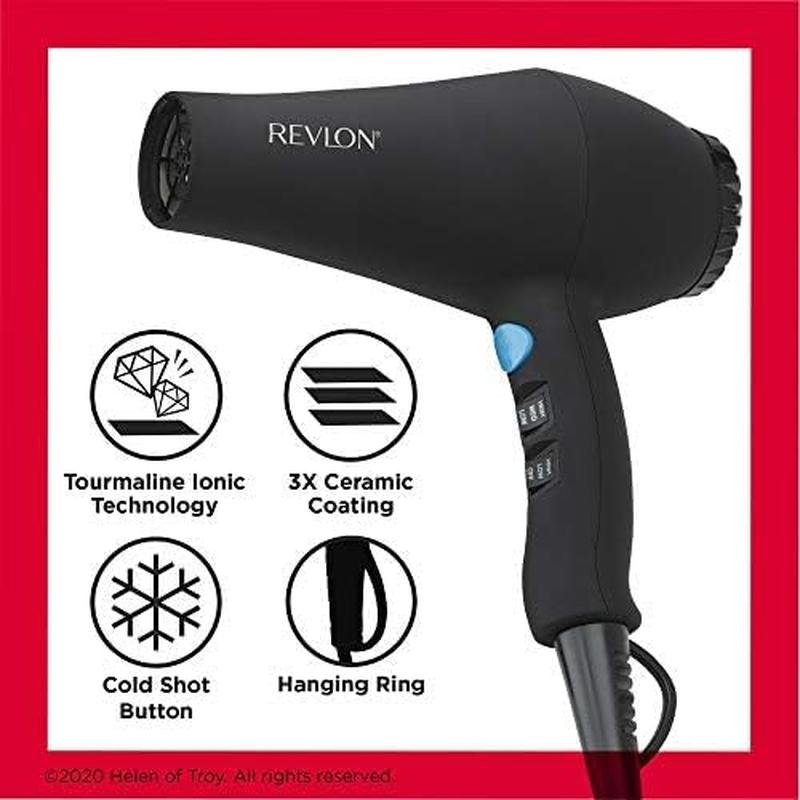 Revlon 1875W Smooth Brilliance AC Motor Hair Dryer | for Shiny, Smooth Hair Helen of Troy