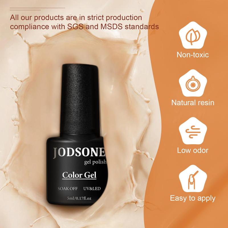 JODSONE 60 PCS Gel Nail Polish Starter Kit 55 Color Combination of Light and Dark Colors Emerald Green Klein Blue Soak off No Wipe Base Coat Matte and Glossy Top Coat Nail Gel Kit