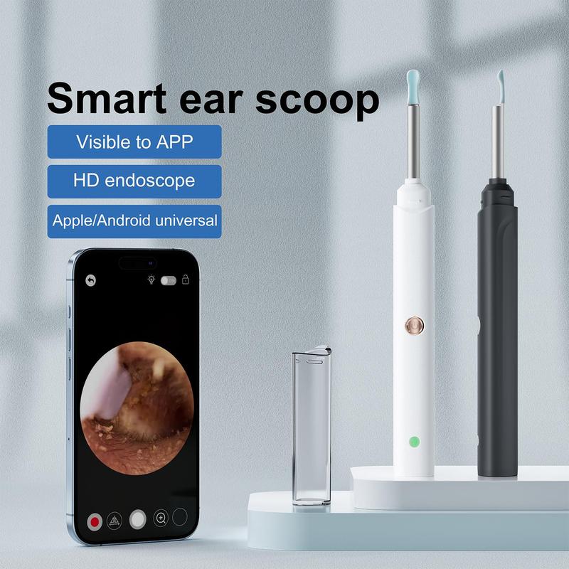 Rechargeable Visual Ear Wax Cleaner with App, Waterproof Ear Scoop Set with Storage Case Silicone Comfort,black friday deals