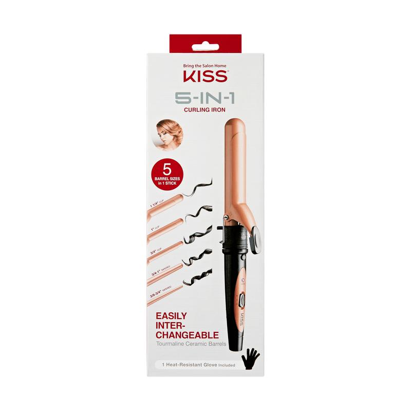 KISS 5-In-1 Interchangeable Curling Iron