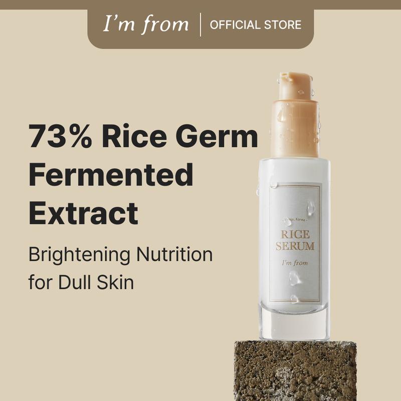 [I'm From Official Shop] Rice Serum, 73% Fermented Rice Embryo Extract | Boost Collagen, Vitality, Supply nutrients to skin with Vitamin B, Healthy Glow Moisture Skincare Moisturizing Skin Repair Comfort Skincare Korean Moisturizer Hyaluronic Niacinamide