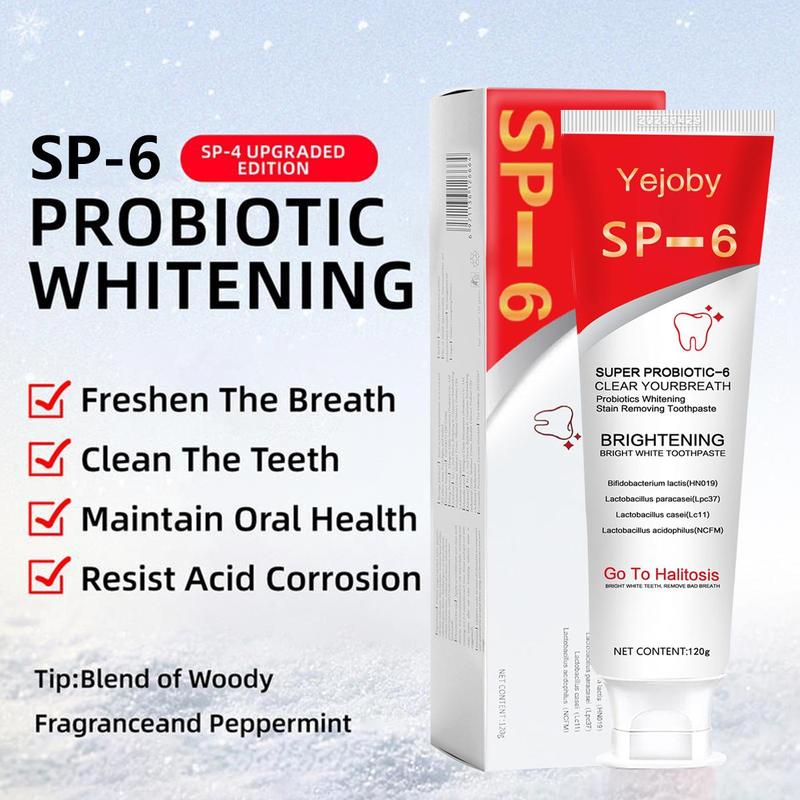 [90% People Choose]Super Probiotic Sp-6 Toothpaste, Sp-6 Ultra Whitening Toothpaste, Sp 6 Toothpaste,Fresh Breath, Sp-6 Toothpaste 4.9 oz SP-10,SP-10 SP-8 SP-4 sp-10 sp-8 sp-4 sp8 sp6 sp4 SP-10