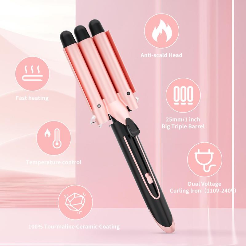 Portable Hair Straightener, 1 Set Hair Straightening Machine with 3 Counts Hair Tube & 2 Counts Hair Clips & Heat Resistant Gloves, Hair Styling Tool for Home & Travel