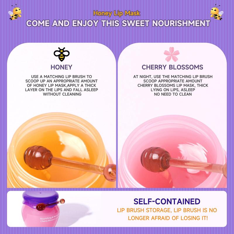 Day & Night Moisturizing Lip Mask, 2 Counts set Jelly Lip Mask, Lip Moisturizer for Dry Lips, Overnight Lip Sleeping Mask, Deeply Hydrate & Comfort Lip Skin, Hydrating & Nourishing Lip Care Skincare Gifts