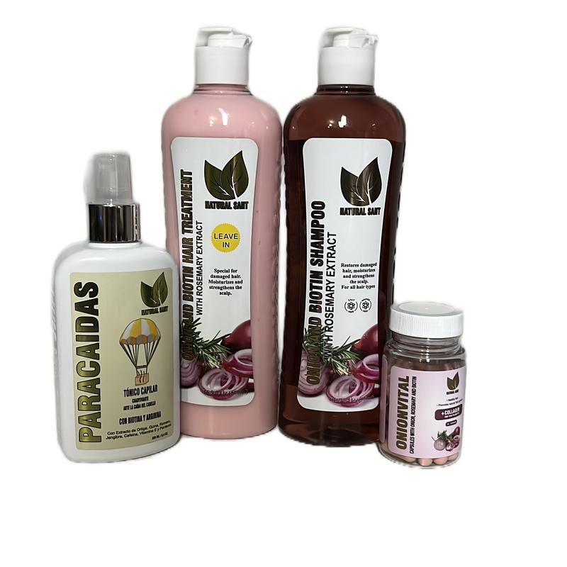 Bundle Natural sant Anticaida Shampoo, Conditioner, and Tonic Set for Haircare Moisturize Hydrate